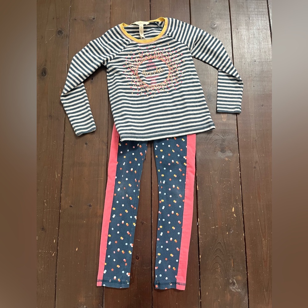 Size 6 Matilda Jane Make Believe Sparkle and Shine tee Lounge Around Leggings